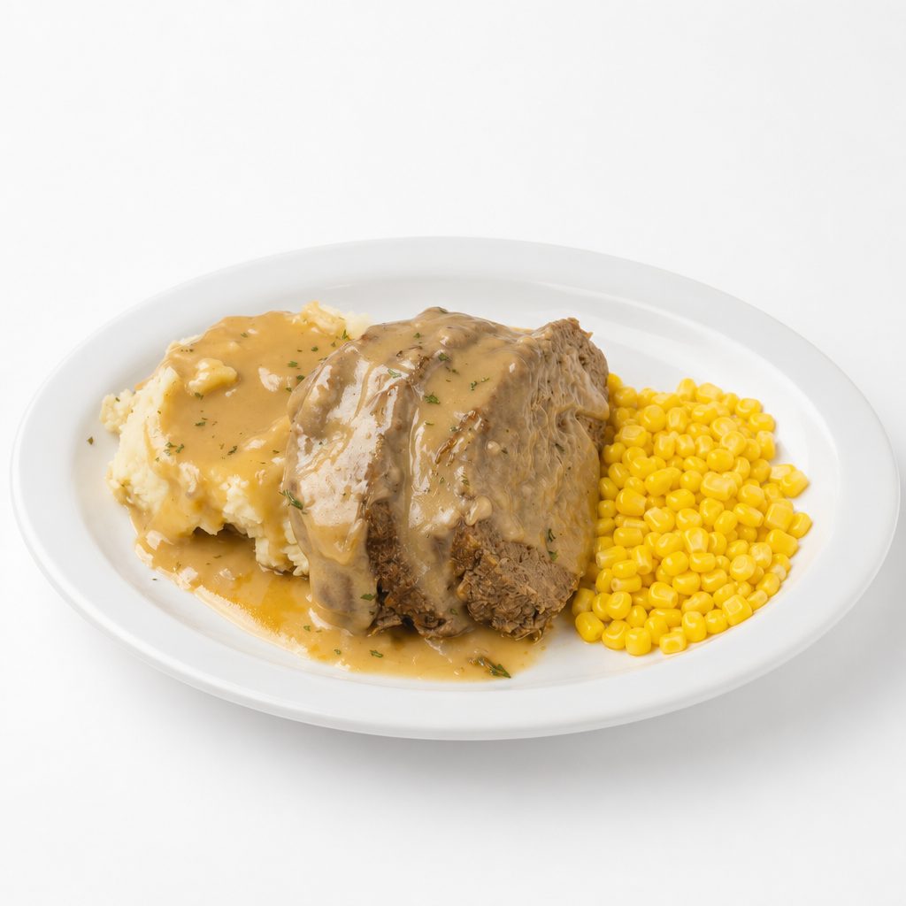Baked Meatloaf Dinner.