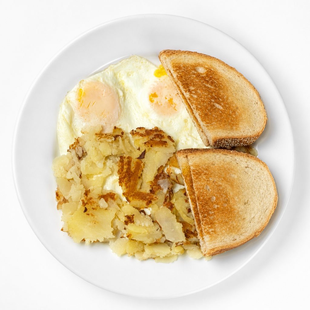 (2) Eggs & Potatoes.
