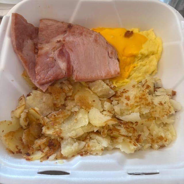 Eggs, Ham, Bacon or Sausage.